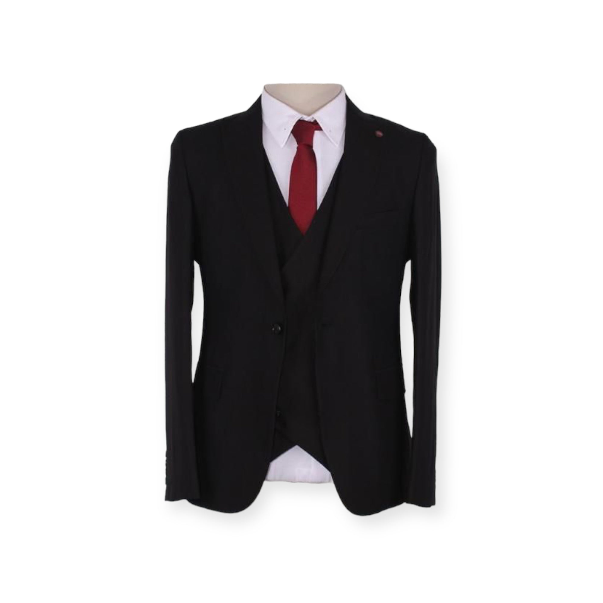 MORRISON ALEXANDER: Solid 3pc. Slim Suit